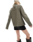 Фото #4 товара ASOS DESIGN Tall twill harrington shacket in khaki