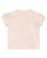 ფოტო #5 პროდუქტის Baby Girls Short Sleeve T Shirt and Overall with Embroidered Heart Appliques, 2 Piece Set