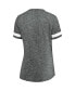 ფოტო #4 პროდუქტის Women's Gray and White Brooklyn Nets Showtime Winning with Pride Notch Neck T-shirt