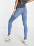 Фото #5 товара Noisy May Petite Callie high waisted skinny jeans in light blue