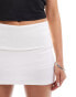 Фото #5 товара Bershka fold over waistband mini skirt in white