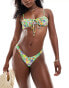 Kulani Kinis x Lexi Hidalgo ruched high leg bikini bottom in Desert Disco