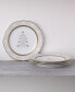 Charlotta 9" Holiday Tree Accent Plates, Set of 4