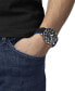 Men's Swiss Chronograph Seastar 1000 Black Textile Strap Watch 46mm