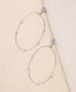 ფოტო #2 პროდუქტის Delicate Crystal Large Oval Hoop Women's Earrings