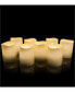 Lavish Home 242644 LED Votive Flameless Wax Candle Set 8-Piece Ivory