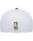 Фото #5 товара Men's White, Hunter Green Milwaukee Bucks Arch Champs 59Fifty Fitted Hat