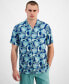 Фото #1 товара Men's Hoja Leaf Regular-Fit Printed Button-Down Camp Shirt, Created for Macy's