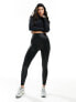 Фото #7 товара ASOS 4505 deep waist leggings in black high shine