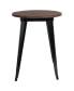 Фото #6 товара 24" Round Metal Indoor Table With Galvanized Steel Frame And Rustic Wood Top