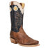 Фото #2 товара Roper Ride Em' Cutter Embroidered Square Toe Cowboy Mens Blue, Brown Casual Boo