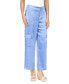 ფოტო #6 პროდუქტის Women's Solid Satin Cargo Pants