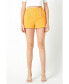 ფოტო #2 პროდუქტის Women's Gold Color Button Detail Shorts