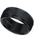 Brush Finish Edged Comfort Fit Band in Tungsten Carbide