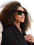 Spitfire cut eighty nine rectangle sunglasses in black with green lens - фото #3