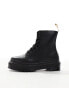 Dr Martens unisex Vegan Jadon II mono boots in black felix rub off