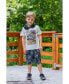 Toddler Boys Son-uva Digger Zombie Grave Digger Cosplay T-Shirt and Mesh Shorts Outfit Set to Серо-черный, 2T - фото #7