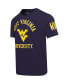 Фото #3 товара Men's Navy West Virginia Mountaineers Classic Stacked Logo T-shirt