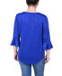 Фото #2 товара Women's 3/4 Bell Sleeve Top with Hardware