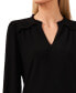 Фото #3 товара Women's Smocked Shoulder Blouson-Sleeve Top