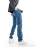 Фото #1 товара Calvin Klein Jeans authentic straight leg jeans in mid wash