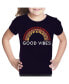 ფოტო #1 პროდუქტის Big Girl's Word Art T-shirt - Good Vibes