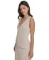 ფოტო #4 პროდუქტის Women's V-Neck Zip-Back Sleeveless Top