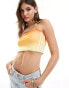 Adidas Originals halterneck tube top in ombre orange Оранжевый, M - фото #1