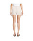 Фото #2 товара Women's High Rise Pleated A-line 5" Linen Shorts