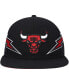 Men's Black Chicago Bulls Hardwood Classics Soul Double Trouble Lightning Snapback Hat