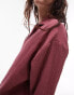 Фото #6 товара Topshop co-ord casual textured beach shirt in burgundy