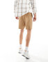 Фото #2 товара New look pique pintuck shorts in mid brown