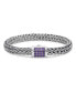 Фото #1 товара Amethyst & Dragon Bone Oval 7mm Chain Bracelet in Sterling Silver