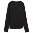 Фото #1 товара Puma Seasons Wool Crew Neck Long Sleeve Shirt Womens Black Casual Tops 52497201