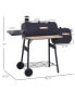 Фото #3 товара 48" Steel Portable Backyard Charcoal BBQ Grill and Offset Smoker Combo with Wheels