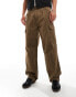 Pull&bear straight leg cargo in brown