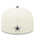 ფოტო #5 პროდუქტის Men's Cream, Navy Dallas Cowboys 2022 Sideline 59FIFTY Fitted Hat