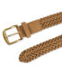 Фото #3 товара Men's Faux-Suede Braided Belt, Created for Macy's