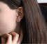 Silver earrings with zircons AGU38