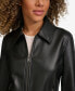 ფოტო #5 პროდუქტის Women's Faux Leather Laydown Collar Jacket