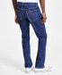 Фото #3 товара Men's Straight Fit Indigo Blue Jeans
