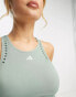 adidas Training seamless low support bra in green