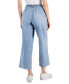 Women's Cotton High-Rise Wide-Leg Denim Sailor Pants