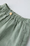 Фото #7 товара Льняные шорты с пуговицей ZARA