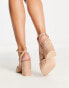 RAID Wide Fit Exclusive Neima block heeled shoes in beige micro Бежевый, 39 - фото #3