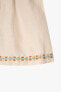 Embroidered linen blend bermuda shorts - limited edition