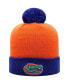 Фото #1 товара Men's Orange and Royal Florida Gators Core 2-Tone Cuffed Knit Hat with Pom