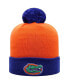 Men's Orange and Royal Florida Gators Core 2-Tone Cuffed Knit Hat with Pom