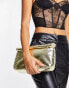 Фото #1 товара ASOS DESIGN roll top clutch bag in gold