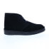 Фото #1 товара Clarks Desert Coal 26154809 Mens Black Suede Lace Up Chukkas Boots